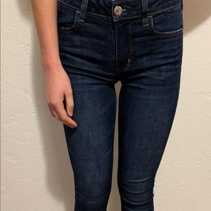 dark wash american eagle skinny jeans